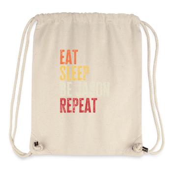 Eat Sleep Be Jason Repeat Retro Name - Stanley/Stella Recycled Gym Bag - natural - Front