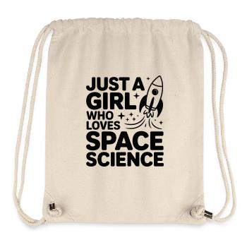 Only one girl loves space science - Stanley/Stella Recycled Gym Bag - natural - Front