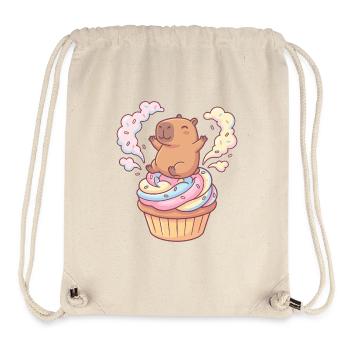 Capybara Cupcake Party with Rainbow Frosting - Stanley/Stella Recycled Gym Bag - natural - Front