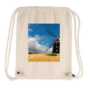 Mühle zwischen goldenen Feldern - Stanley/Stella recycelter Gym Bag - Naturweiß - Vorne