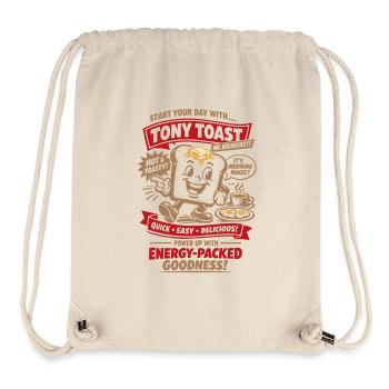 Retro 50s Breakfast Toast - Stanley/Stella Recycled Gym Bag - natural - Front
