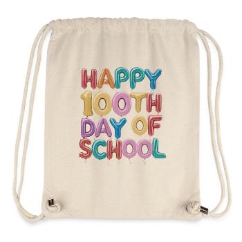 Hundertster Schultag Ballon-Design - Stanley/Stella recycelter Gym Bag - Naturweiß - Vorne