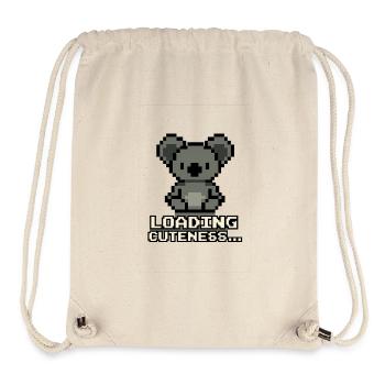 Pixelkoala Loading Cuteness - Stanley/Stella recycelter Gym Bag - Naturweiß - Vorne
