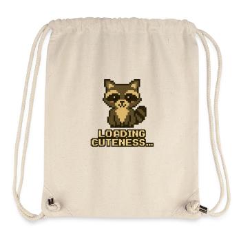 Pixel Waschbär: Niedlichkeit lädt - Stanley/Stella recycelter Gym Bag - Naturweiß - Vorne