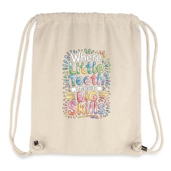 Pediatric Dentist Where Little Teeth Dental Health - Stanley/Stella Recycled Gym Bag - natural - Front