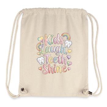 Pediatric Dentist Kids Laugh Teeth Oral Health - Stanley/Stella Recycled Gym Bag - natural - Front