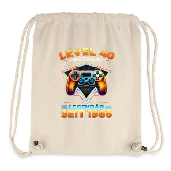 40. Geburtstag Gamer Shirt Level 40 Jahrgang 1986 - Stanley/Stella recycelter Gym Bag - Naturweiß - Vorne