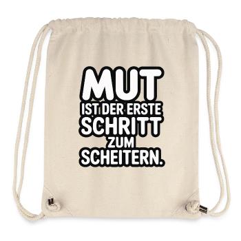 Mut ist der erste Schritt zum Scheitern - Stanley/Stella recycelter Gym Bag - Naturweiß - Vorne