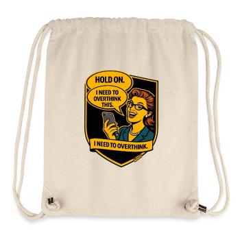 Retro Comic Überdenken - Overthinker - Stanley/Stella recycelter Gym Bag - Naturweiß - Vorne
