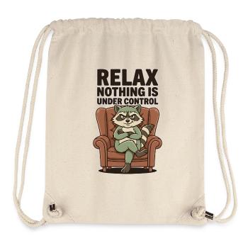 Raccoon Relaxing: Nothing Is Under Control - Stanley/Stella Recycled Gym Bag - natural - Front