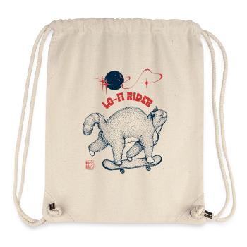 Lo-Fi Rider Cat - Sac à cordon recyclé Stanley/Stella - blanc naturel - Devant