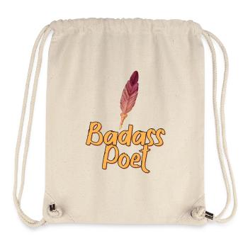 Badass Poet with Feather Quill - Stanley/Stella Recycled Gym Bag - natural - Front