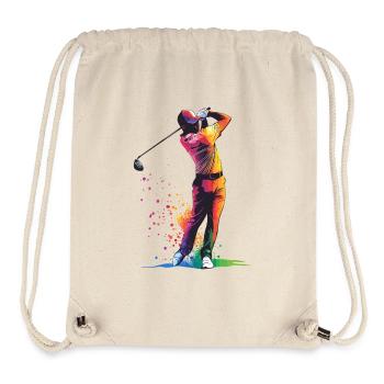 Golf swing - Stanley/Stella Recycled Gym Bag - natural - Front