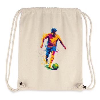 Farbspritzer Fußballheld - Stanley/Stella recycelter Gym Bag - Naturweiß - Vorne