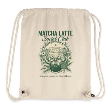Matcha Latte Social Club Green Tea Matcha Lover - Stanley/Stella recycelter Gym Bag - Naturweiß - Vorne