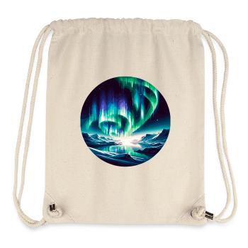 Polarlicht über Berglandschaft - Stanley/Stella recycelter Gym Bag - Naturweiß - Vorne