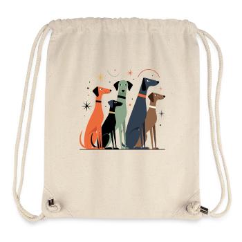 Atomic Age Retro Hunde 50er 60er Mid-Century - Stanley/Stella recycelter Gym Bag - Naturweiß - Vorne