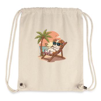 Strand-Lounge Corgi - Stanley/Stella recycelter Gym Bag - Naturweiß - Vorne