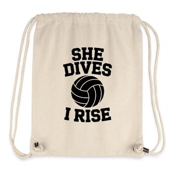 Volleyball Spruch Lustiges Volleyball Geschenk - Stanley/Stella recycelter Gym Bag - Naturweiß - Vorne