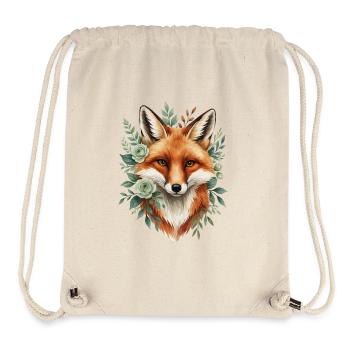 Fuchs im Blütenkranz - Stanley/Stella recycelter Gym Bag - Naturweiß - Vorne