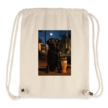 Night Poodle with Sunglasses - Stanley/Stella Recycled Gym Bag - natural - Front