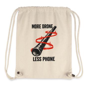 Plus de drones, moins de téléphone portable | Didgeridoo - Sac à cordon recyclé Stanley/Stella - blanc naturel - Devant