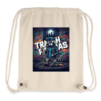Waschbär-Urban-Graffiti - Stanley/Stella recycelter Gym Bag - Naturweiß - Vorne