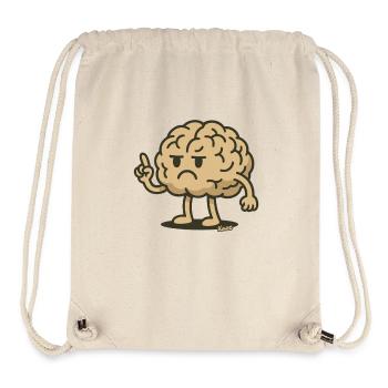 Brain figure with raised index finger - Stanley/Stella Recycled Gym Bag - natural - Front
