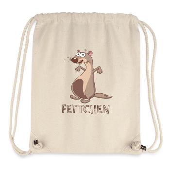  Fettchen Lustiges Frettchen Cartoon Für Frettchen - Stanley/Stella recycelter Gym Bag - Naturweiß - Vorne