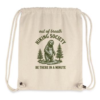 Hiking Sloth Hiking Society Humor Gift - Stanley/Stella Recycled Gym Bag - natural - Front