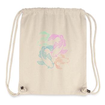 Poisson koi carpe koi koi - Sac à cordon recyclé Stanley/Stella - blanc naturel - Devant