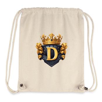 D Letter Name Crown - Stanley/Stella Recycled Gym Bag - natural - Front