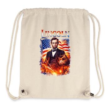 Lincolns Flammendes Freiheitsbild - Stanley/Stella recycelter Gym Bag - Naturweiß - Vorne