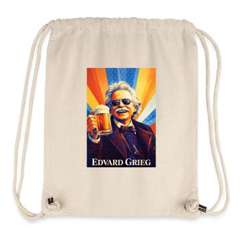 Retro Komponist mit Bierglas - Stanley/Stella recycelter Gym Bag - Naturweiß - Vorne