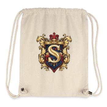 S Letter Name Crown - Stanley/Stella Recycled Gym Bag - natural - Front