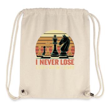 Schach Spruch - Ich verliere nie - Stanley/Stella recycelter Gym Bag - Naturweiß - Vorne