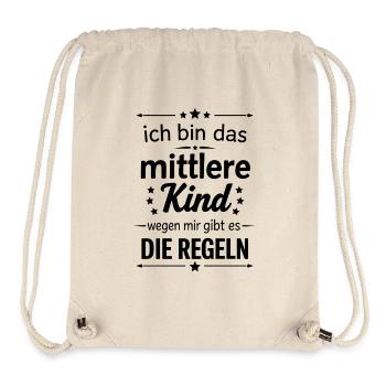 Funny Saying Middle Child Family Bustle Reg - Stanley/Stella Recycled Gym Bag - natural - Front