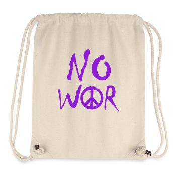 PAS DE GUERRE – Déclaration pour la paix contre la guerre - Sac à cordon recyclé Stanley/Stella - blanc naturel - Devant