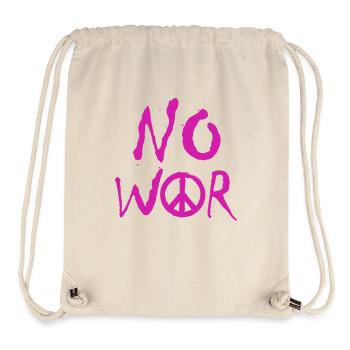 PAS DE GUERRE – Déclaration pour la paix contre la guerre - Sac à cordon recyclé Stanley/Stella - blanc naturel - Devant