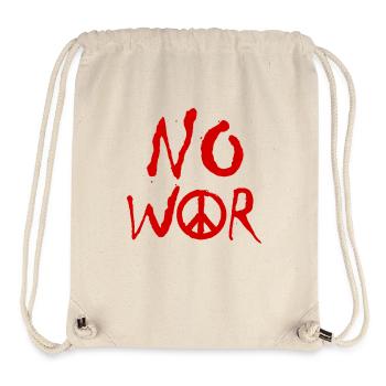 PAS DE GUERRE – Déclaration pour la paix contre la guerre - Sac à cordon recyclé Stanley/Stella - blanc naturel - Devant