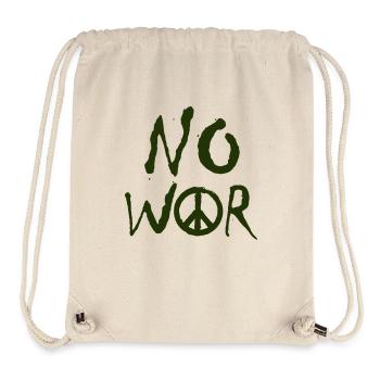 PAS DE GUERRE – Déclaration pour la paix contre la guerre - Sac à cordon recyclé Stanley/Stella - blanc naturel - Devant