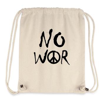 PAS DE GUERRE – Déclaration pour la paix contre la guerre - Sac à cordon recyclé Stanley/Stella - blanc naturel - Devant