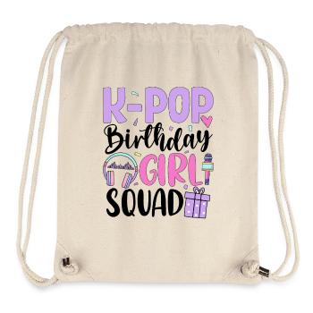 K Pop Birthday Girl Squad - Stanley/Stella recycelter Gym Bag - Naturweiß - Vorne