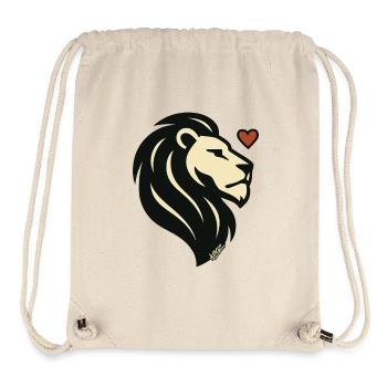 Löwenherz Löwen Silhouette - Stanley/Stella recycelter Gym Bag - Naturweiß - Vorne