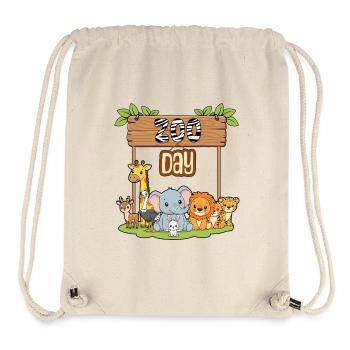 Zoo Day Animals Zoo Party Jungle Zoo Birthday - Stanley/Stella Recycled Gym Bag - natural - Front