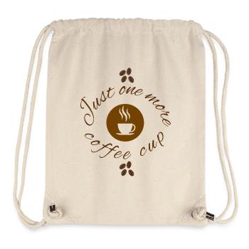 Just One More Cup Cute Coffee Lover Design - Sac à cordon recyclé Stanley/Stella - blanc naturel - Devant