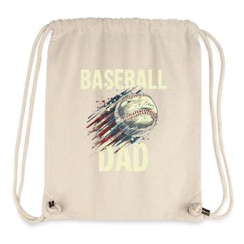 Baseball-Papa USA-Flagge, Vatertag - Stanley/Stella recycelter Gym Bag - Naturweiß - Vorne