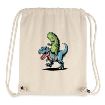 Saure Gurke reitet auf Dinosaurier - Stanley/Stella recycelter Gym Bag - Naturweiß - Vorne