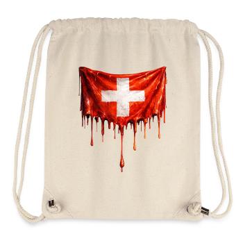 Dripping Swiss flag - Stanley/Stella Recycled Gym Bag - natural - Front