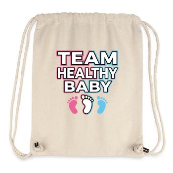 Team Healthy Baby Fußabdruck Design - Stanley/Stella recycelter Gym Bag - Naturweiß - Vorne